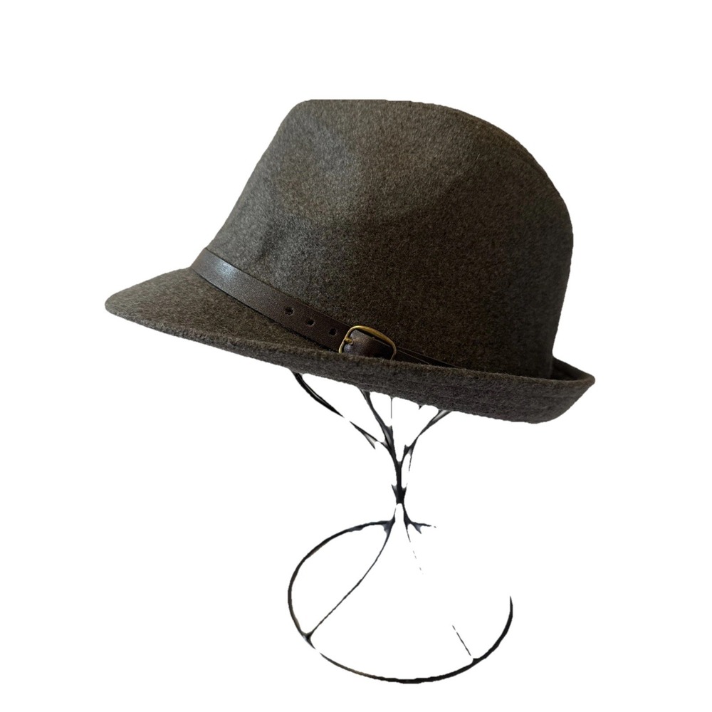 D&Y Wool Blend Gray Fedora Hat‎ Women's OS Boho Winter Classic Timeless Neutral